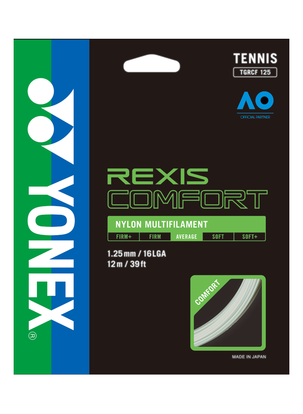 Yonex REXIS Comfort 1.25mm/16L Tennis String (White)