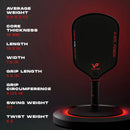 V-Sol Power Flash Pickleball Paddle 5.6in handle