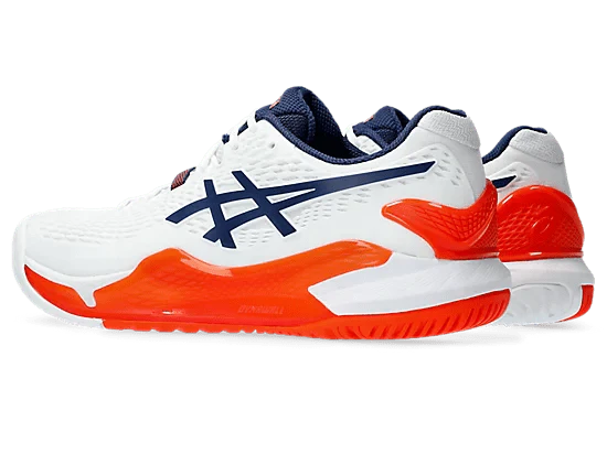 Asics Shoes Asics Men's Gel-Resolution 8 Tennis/Pickleball Shoes (2E) (White/Mako Blue)