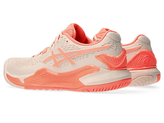 Asics Shoes Asics Women's Resolution 9 Tennis/Pickleball Shoes (Pearl Pink/Sun Coral)