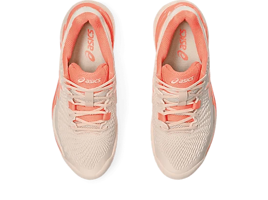 Asics Shoes Asics Women's Resolution 9 Tennis/Pickleball Shoes (Pearl Pink/Sun Coral)