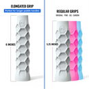Hesacore Pickleball Elongated Grip - 6.0 Inches Long - Regular Feel - White