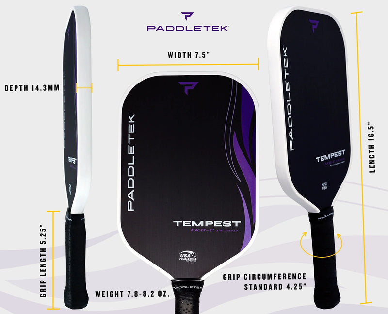 Paddletek Pickleball Paddles Paddletek Tempest TKO-C 14.3 Pickleball Paddle