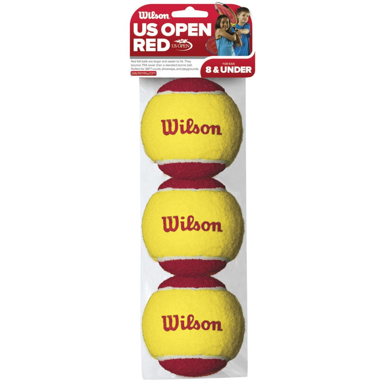 Wilson US Open Red Tournament Tennis Balls 3-pack