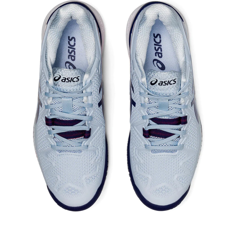 Asics Gel Resolution 8 Women's Tennis Shoe (Soft Sky/Dive Blue)