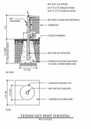 Edwards 2-7/8" Classic Round Tennis Net Posts
