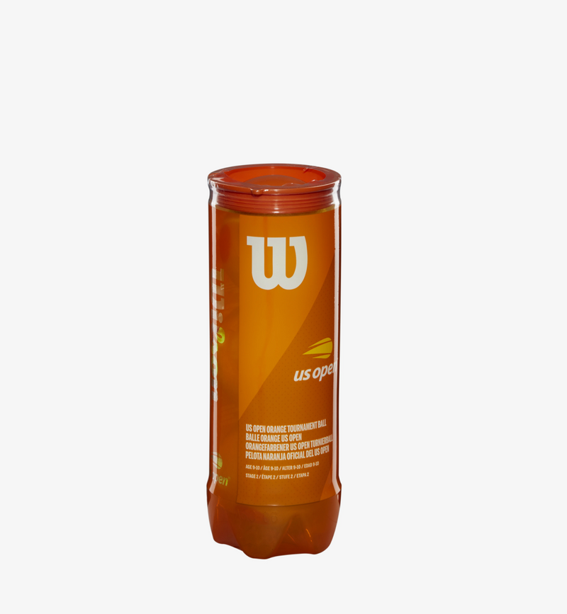 Wilson US Open Orange Tournament Tennis Balls 3-ball Can