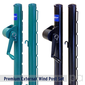 Putterman 2-7/8" Round External Wind Tennis Net Posts