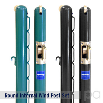 Putterman 2-7/8" Round Internal Wind Tennis Net Posts