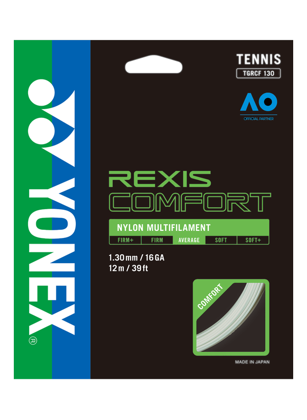 Yonex REXIS Comfort 1.3mm/16 Tennis String (White)