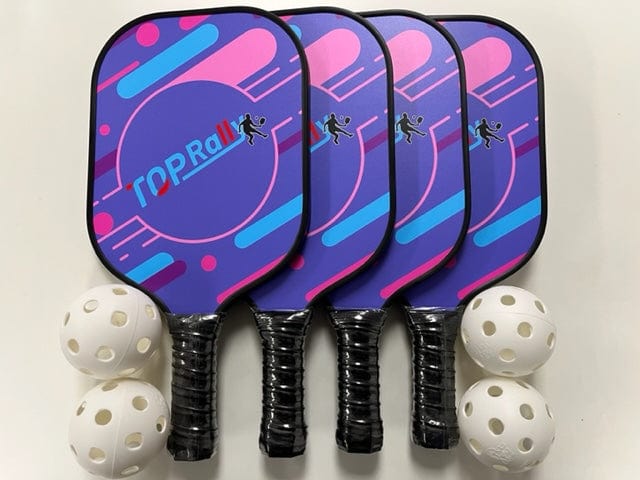Top Rally Pickleball Paddles 4 Paddle & 4 Balls Top Rally Junior Paddle Package
