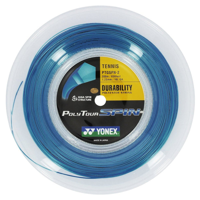 Yonex PolyTour Spin 1.25mm/16L Tennis String (For one racket)
