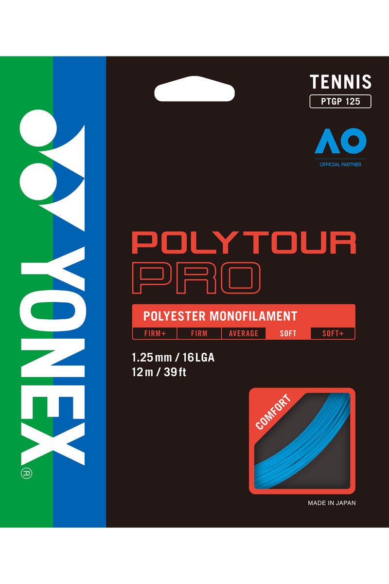 Yonex PolyTour Pro 1.25mm/16L Tennis String (Blue)